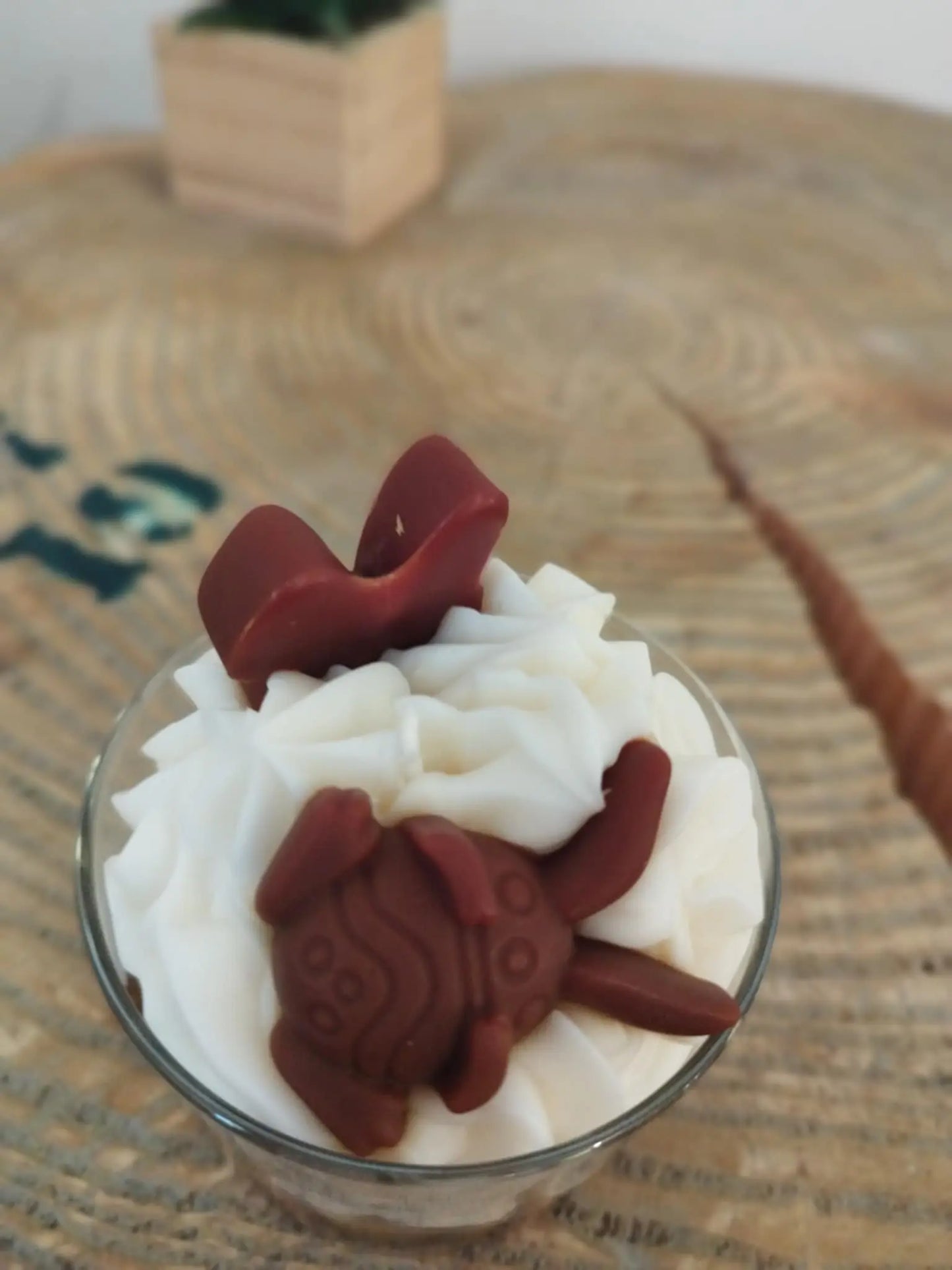 Bougie gourmande De Paques Chocolat Chaud-Cire Naturelle & Parfum de Grasse - Les Senteurs de Lilie
