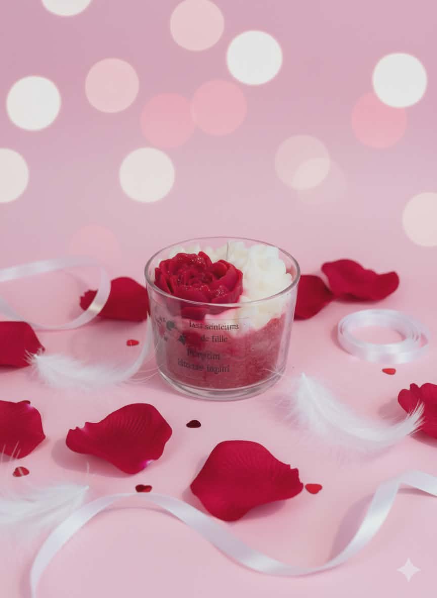 Bougie gourmande Amour Infini-Cire Naturelle & Parfum de Grasse