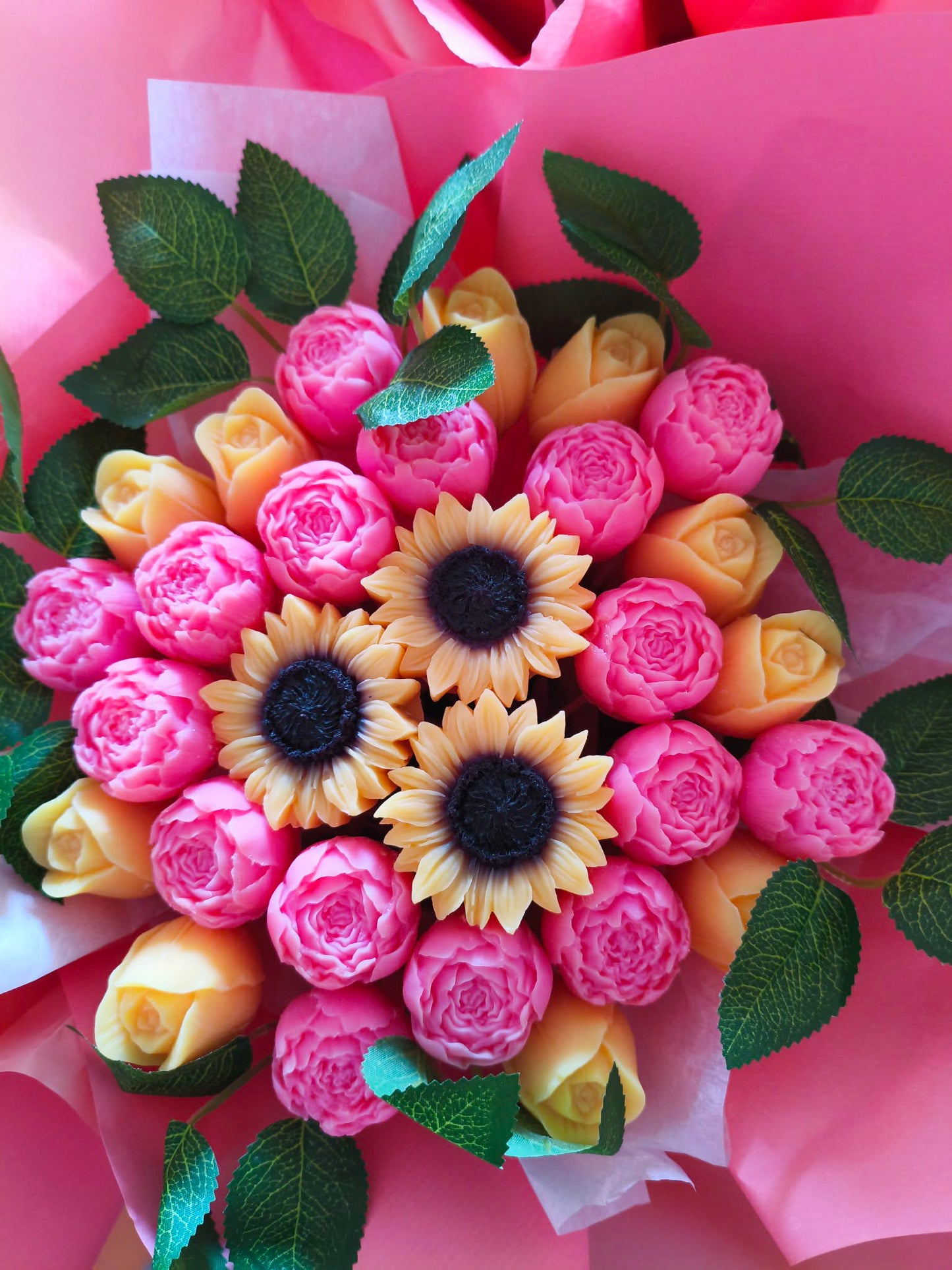 Bouquet de Fondants Parfumés Douceur des Îles – Cire Végétale & Parfums de Grasse – Cadeau Fête des Mères