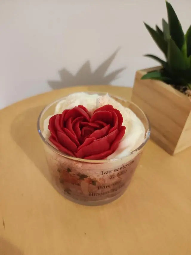 Bougie gourmande Amour Infini-Cire Naturelle & Parfum de Grasse - Les Senteurs de Lilie