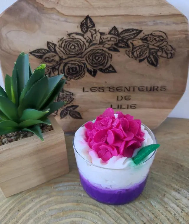 Bougie gourmande Azalée Du Japon-Cire Naturelle & Parfum de Grasse - Les Senteurs de Lilie