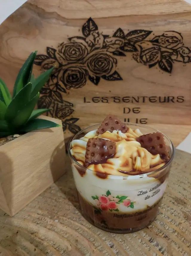 Bougie gourmande Caramel Beurre Salé-Cire Naturelle & Parfum de Grasse - Les Senteurs de Lilie
