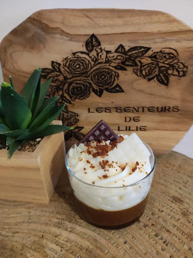 Bougie gourmande Chocolat Chaud-Cire Naturelle & Parfum de Grasse - Les Senteurs de Lilie