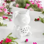 Brûle-Parfum Chat en Céramique – Diffuseur Élégant pour Cires et Huiles Essentielles - Les Senteurs de Lilie