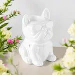 Brûle-Parfum Chien en Céramique – Diffuseur Élégant pour Cires et Huiles Essentielles - Les Senteurs de Lilie