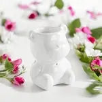 Brûle-Parfum Ourson en Céramique – Diffuseur Élégant pour Cires et Huiles Essentielles - Les Senteurs de Lilie