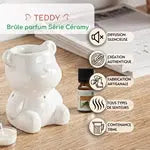Brûle-Parfum Ourson en Céramique – Diffuseur Élégant pour Cires et Huiles Essentielles - Les Senteurs de Lilie