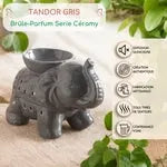 Brûle-Parfum Eléphant en Céramique – Diffuseur Élégant pour Cires et Huiles Essentielles - Les Senteurs de Lilie