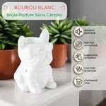 Brûle-Parfum Chien en Céramique – Diffuseur Élégant pour Cires et Huiles Essentielles - Les Senteurs de Lilie