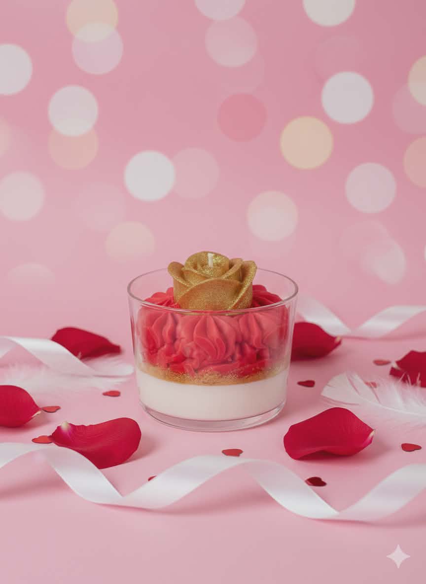 Bougie gourmande Eclat D'or-Cire Naturelle & Parfum de Grasse