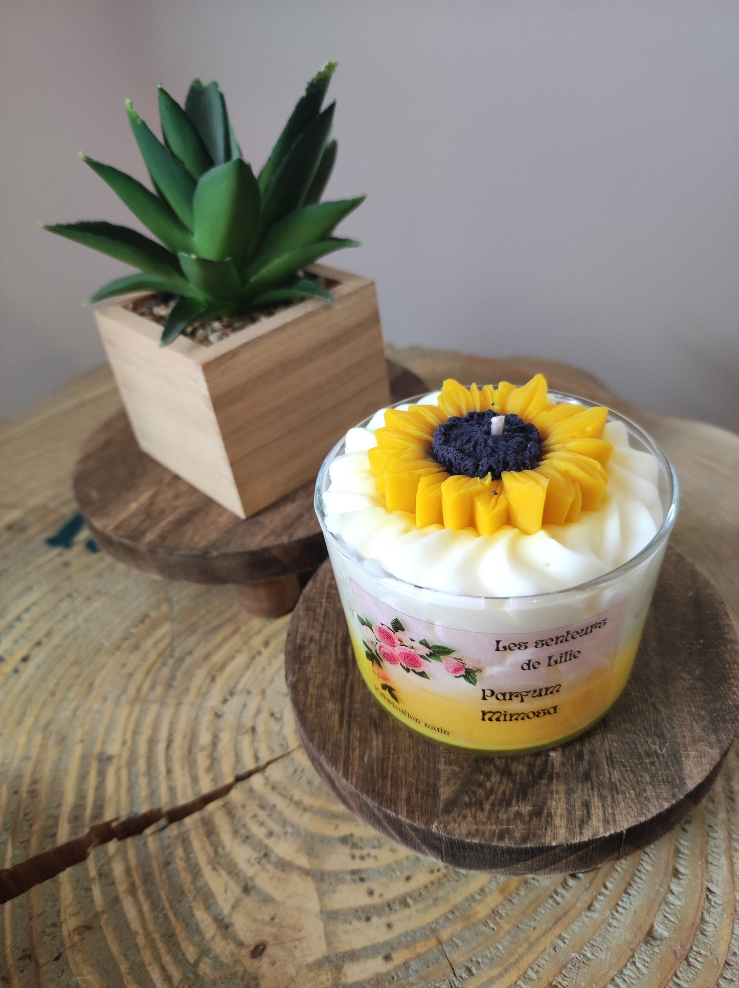Bougie gourmande Mimosa-Cire Naturelle & Parfum de Grasse