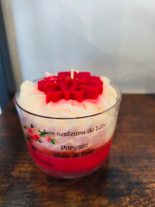 Bougie gourmande Etoile de Noel-Cire Naturelle & Parfum de Grasse