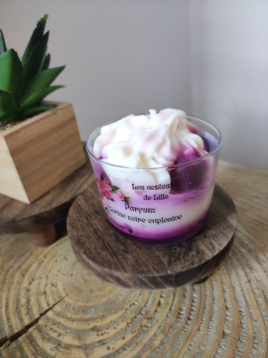 Bougie gourmande Cerise Noire Explosive-Cire Naturelle & Parfum de Grasse