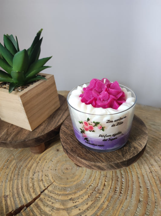 Bougie gourmande Azalée Du Japon-Cire Naturelle & Parfum de Grasse